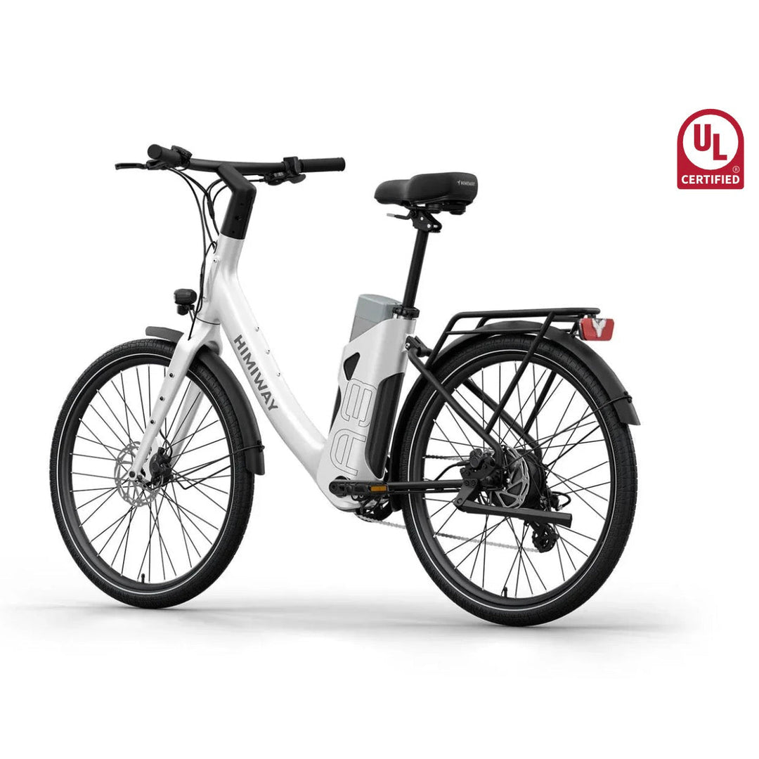 Himiway A3 ST Urban Electric Commuter Bike Full Suspension Electric Bikes White 5