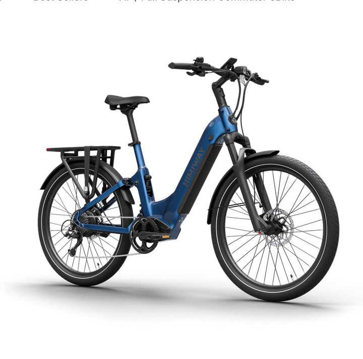 Himiway A7 Commuter E-Bike Full Suspension Electric Bikes White 10