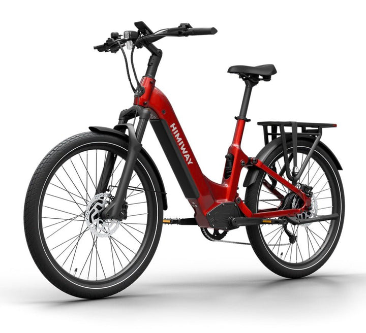 Himiway A7 Commuter E-Bike Full Suspension Electric Bikes Red 2