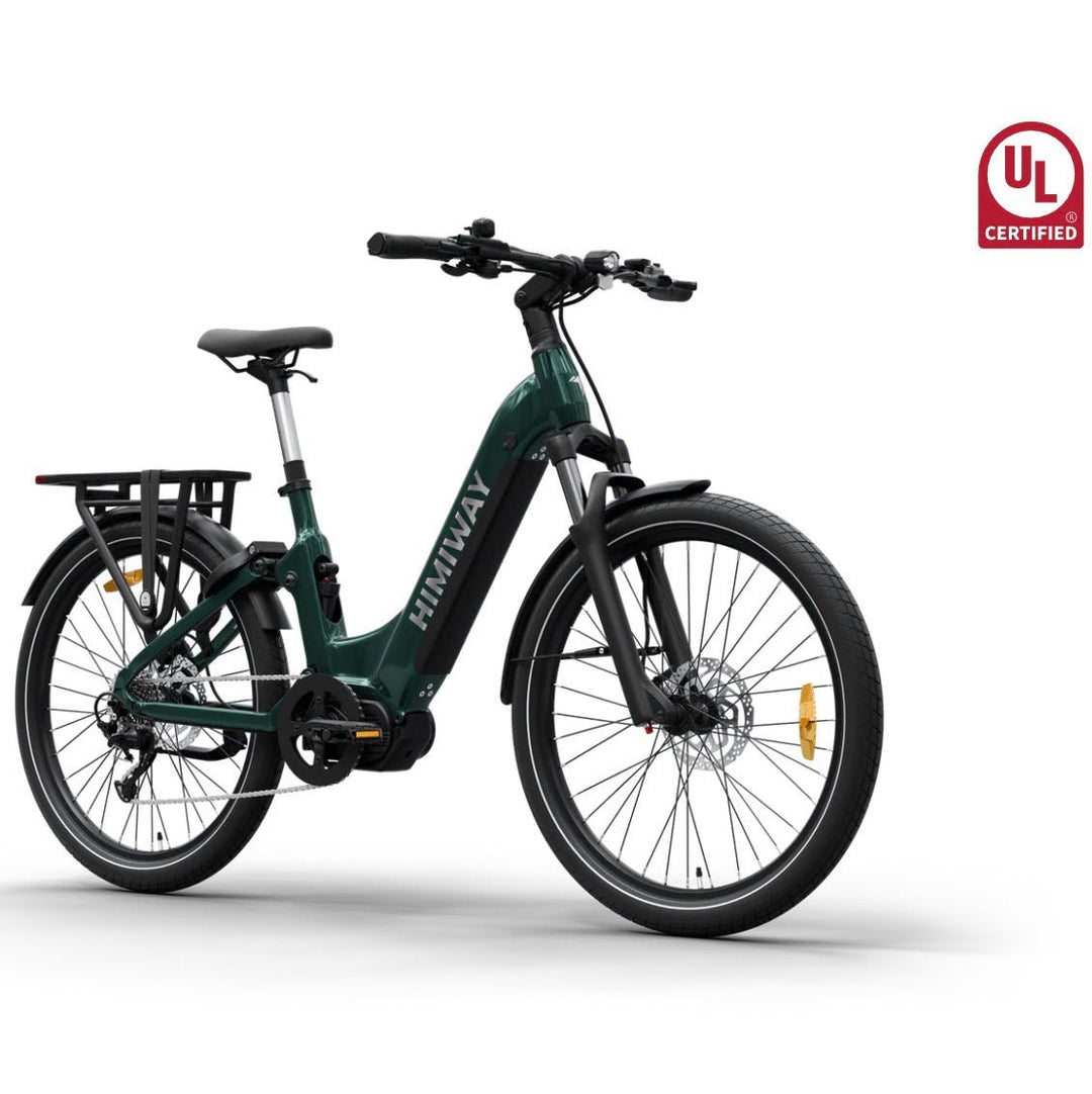 Himiway A7 Pro Commuter Full Suspension E-Bike Full Suspension Electric Bikes Green 16