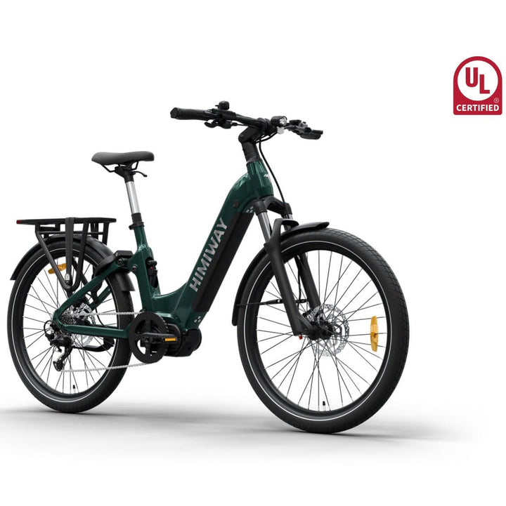 Himiway A7 Pro Commuter Full Suspension E-Bike Full Suspension Electric Bikes Green 16