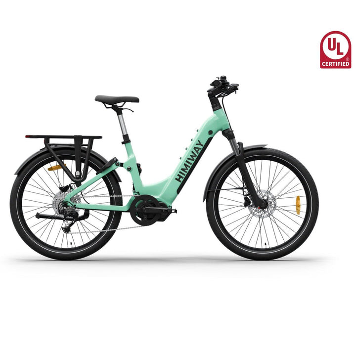 Himiway A7 Pro Commuter Full Suspension E-Bike Full Suspension Electric Bikes Green 4