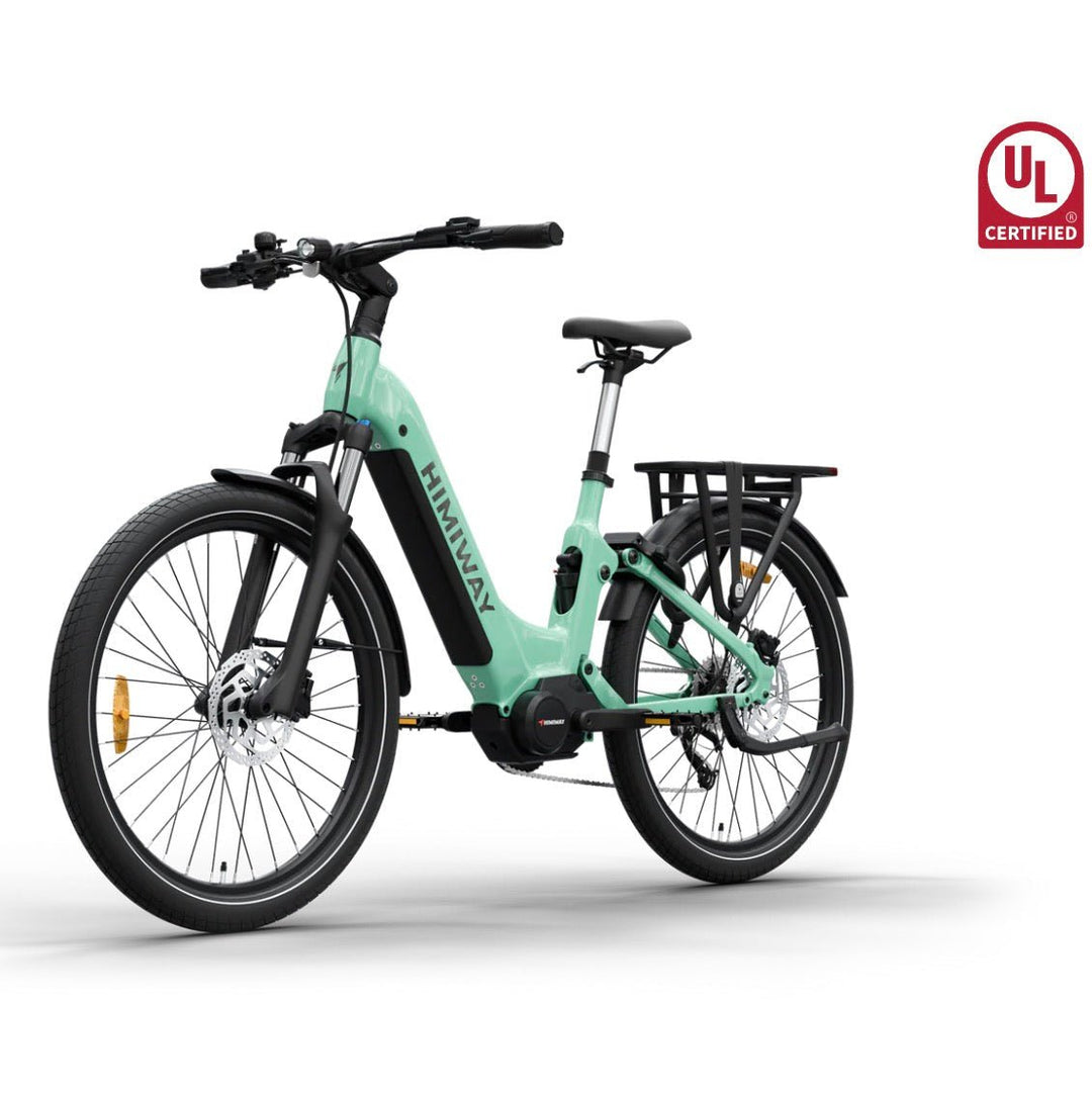 Himiway A7 Pro Commuter Full Suspension E-Bike Full Suspension Electric Bikes Green 9