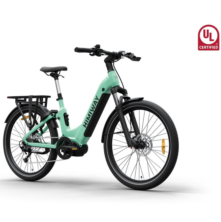 Himiway A7 Pro Commuter Full Suspension E-Bike Full Suspension Electric Bikes Green 10