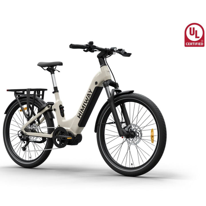 Himiway A7 Pro Commuter Full Suspension E-Bike Full Suspension Electric Bikes Lightgray 19