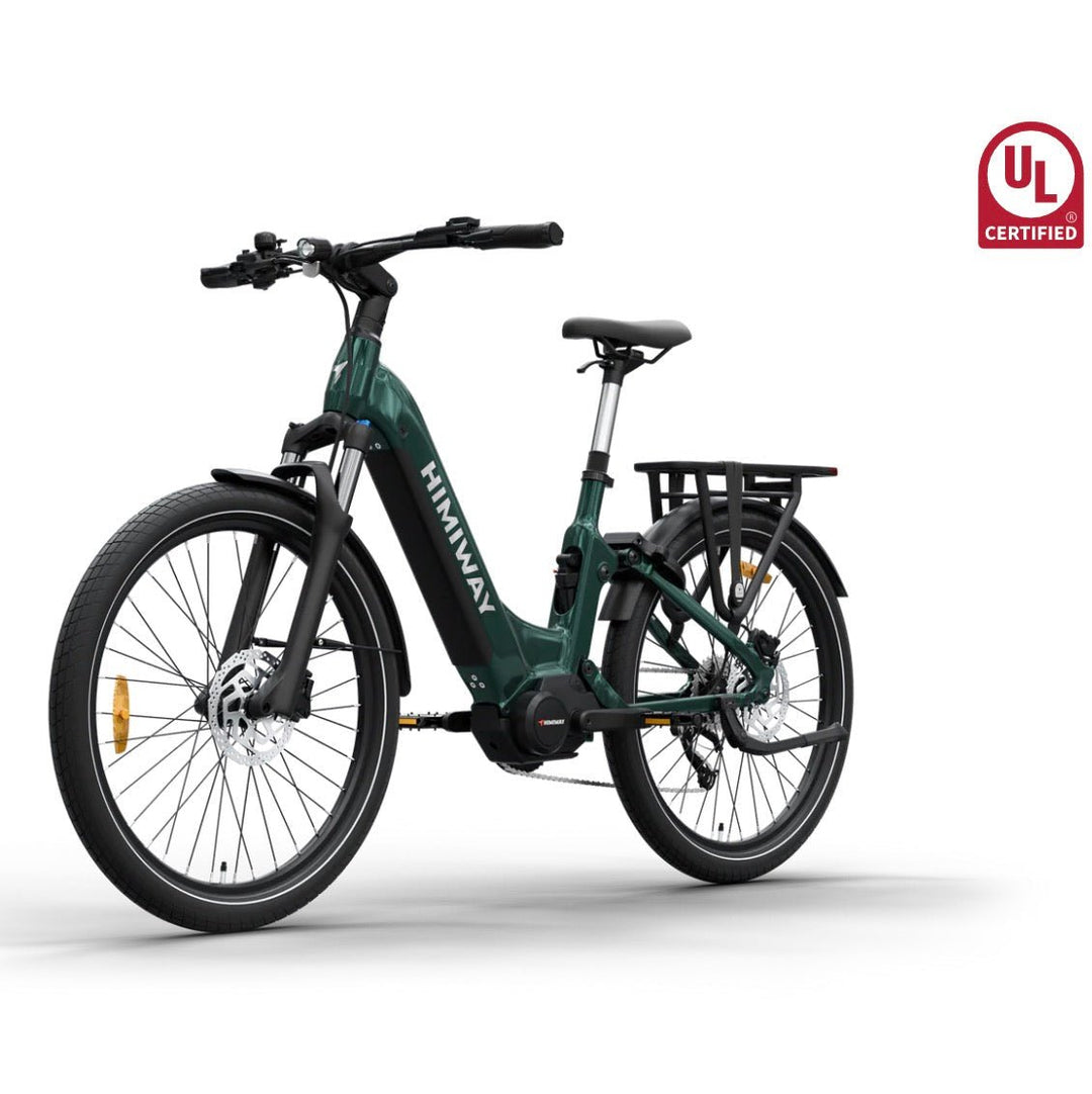 Himiway A7 Pro Commuter Full Suspension E-Bike Full Suspension Electric Bikes Green 15