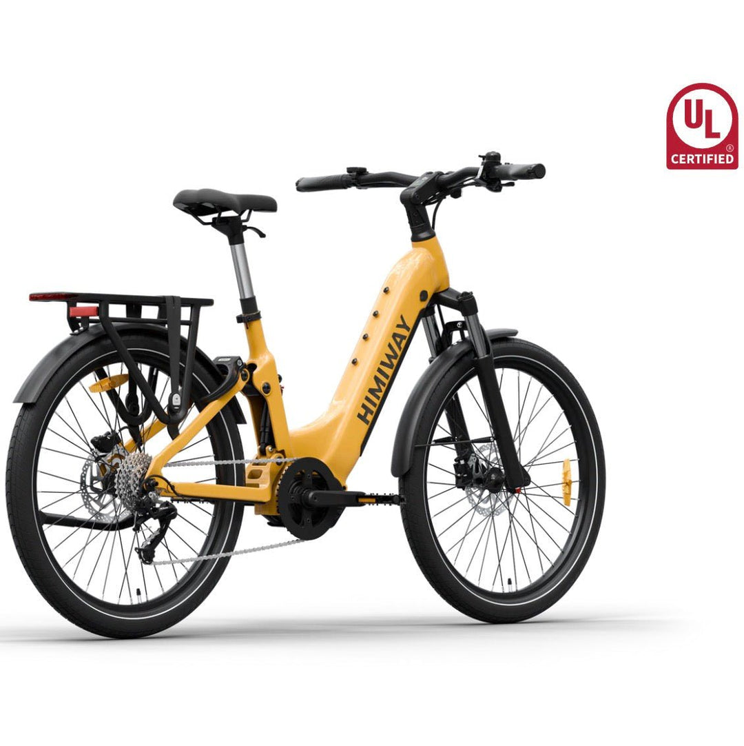Himiway A7 Pro Commuter Full Suspension E-Bike Full Suspension Electric Bikes Green 8