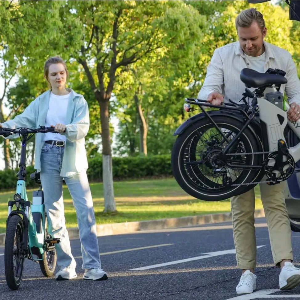 Himiway B3 Foldable Electric Commuter Bike Folding Electric Bikes White 9