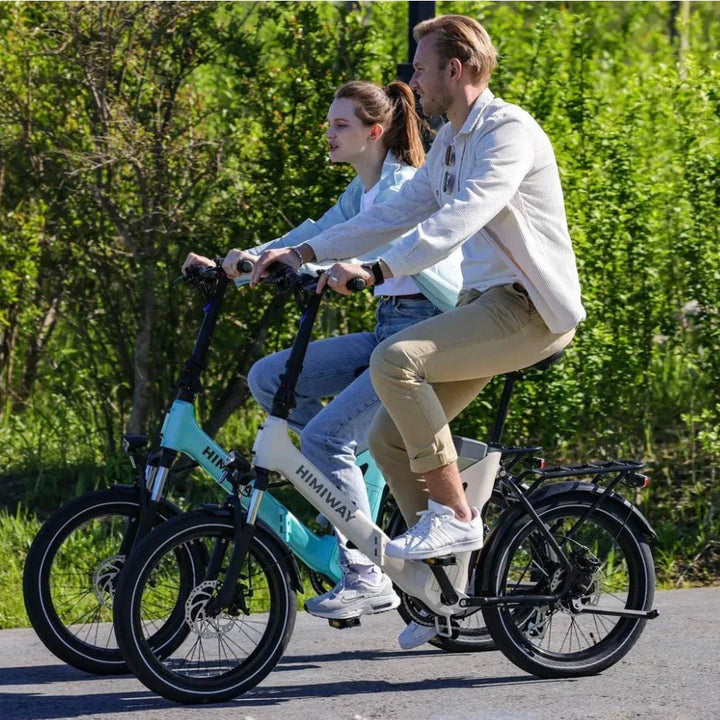 Himiway B3 Foldable Electric Commuter Bike Folding Electric Bikes White 10