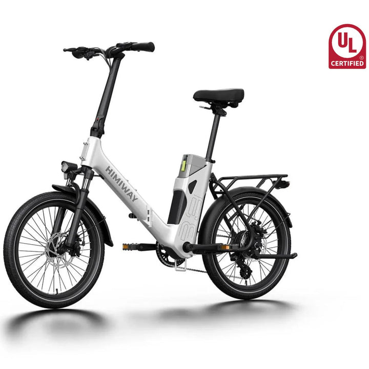 Himiway B3 Foldable Electric Commuter Bike Folding Electric Bikes White 4
