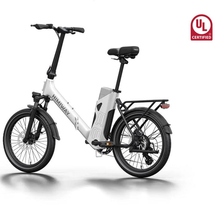 Himiway B3 Foldable Electric Commuter Bike Folding Electric Bikes White 6