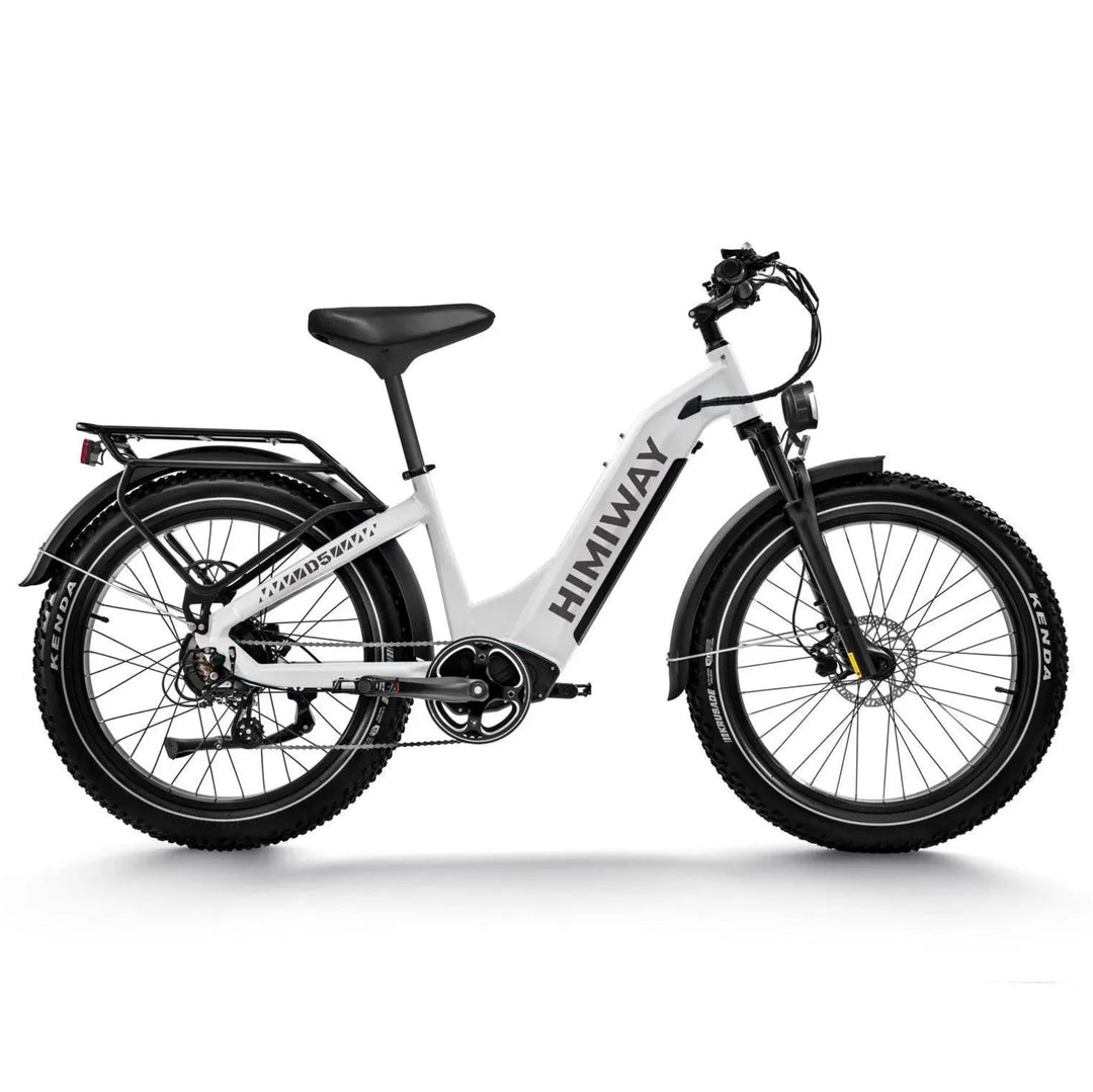 Himiway D5 ST Zebra All Terrain E-Bike Himiway Electric Mountain Bike White 1