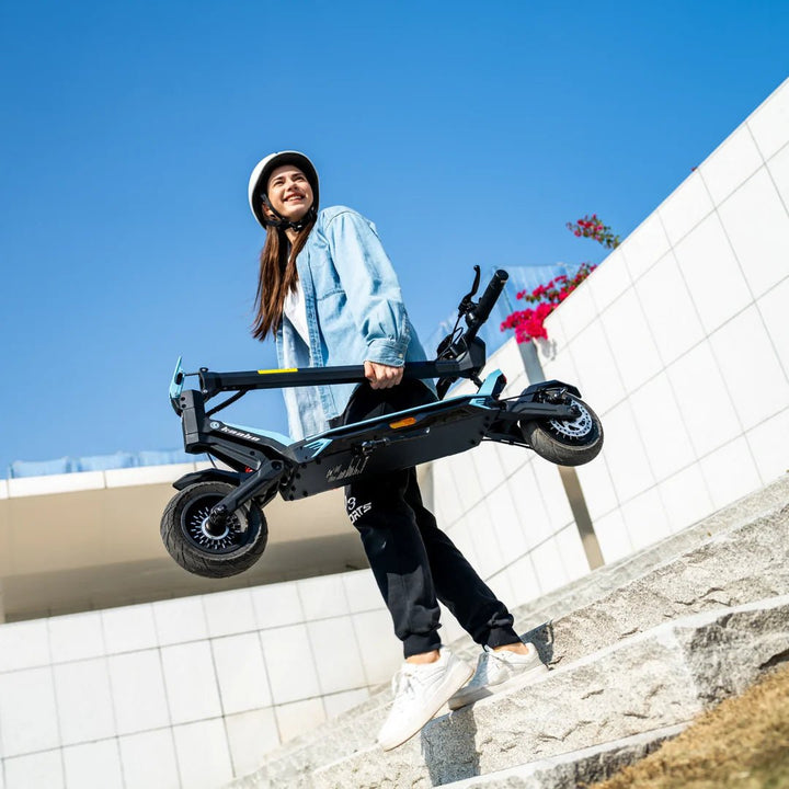 Kaabo Urban Electric Scooter Stand Up Electric Scooters Blue 8