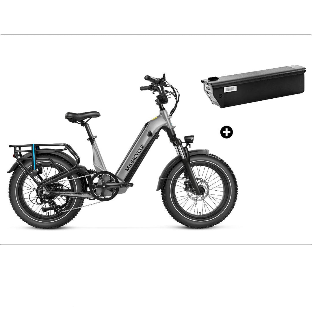 Magicycle 20"Deer ST Full Suspension Ebike SUV Fat Tire Electric Bikes Space Gray Bike + Second 20Ah Battery 26