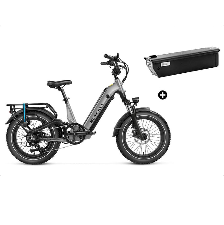 Magicycle 20"Deer ST Full Suspension Ebike SUV Fat Tire Electric Bikes Space Gray Bike + Second 20Ah Battery 26