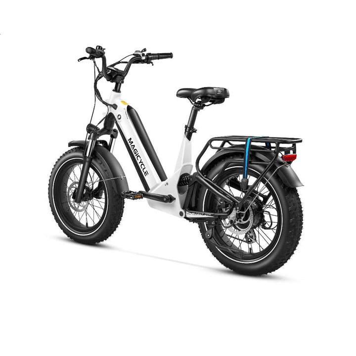 Magicycle 20"Deer ST Full Suspension Ebike SUV Fat Tire Electric Bikes Pearl White Bike+ Hitch Bike Rack 10