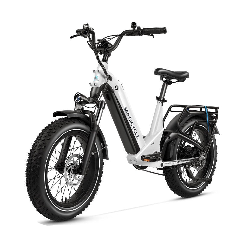 Magicycle 20"Deer ST Full Suspension Ebike SUV Fat Tire Electric Bikes Pearl White Bike + Second 20Ah Battery 6