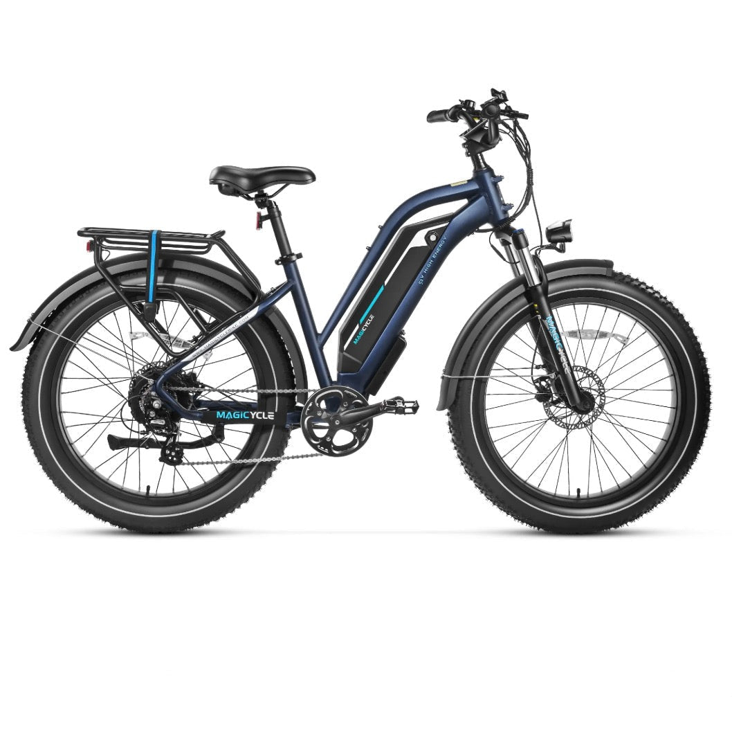 MAGICYCLE Cruiser Pro Mid ST Fat Tire Electric Bikes Midnight Blue 1