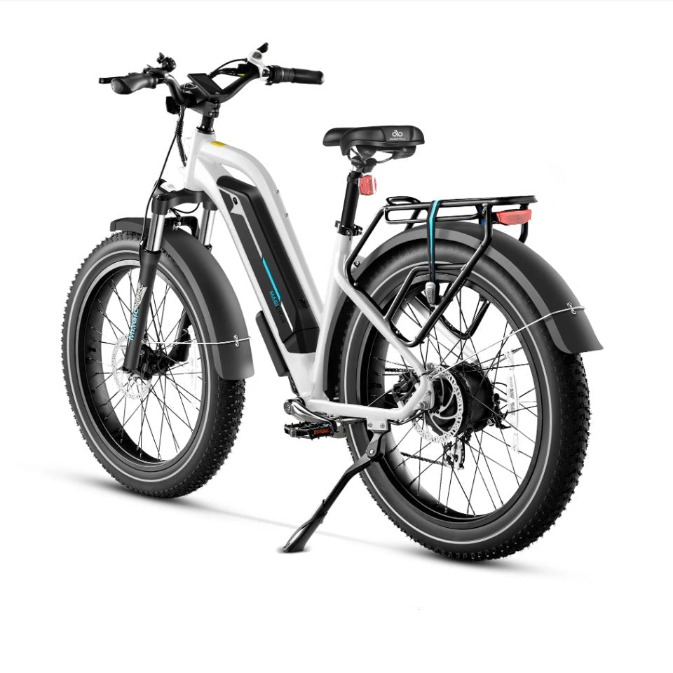 MAGICYCLE Cruiser Pro Mid ST Fat Tire Electric Bikes Pearl White 5