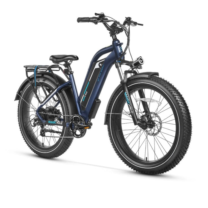 MAGICYCLE Cruiser Pro Mid ST Fat Tire Electric Bikes Pearl White 9
