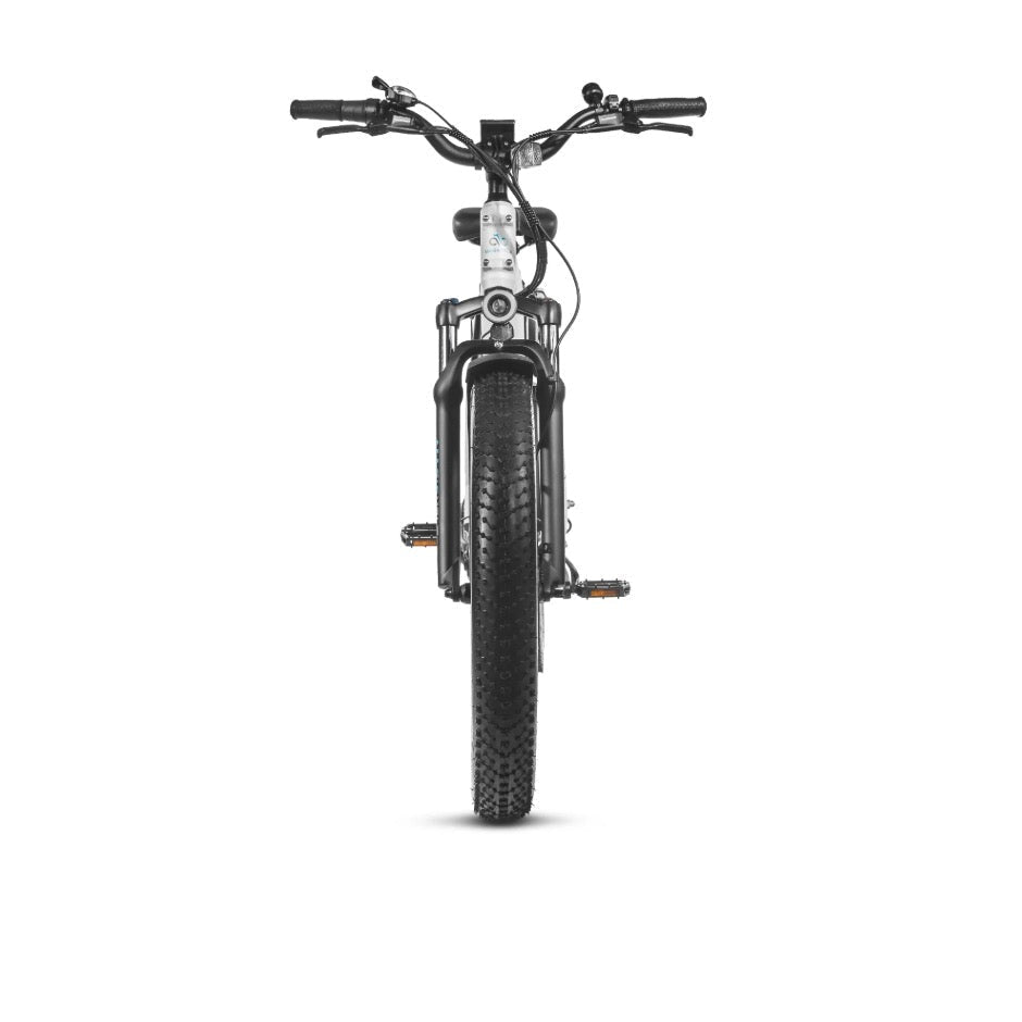 MAGICYCLE Cruiser Pro Mid ST Fat Tire Electric Bikes Pearl White 8