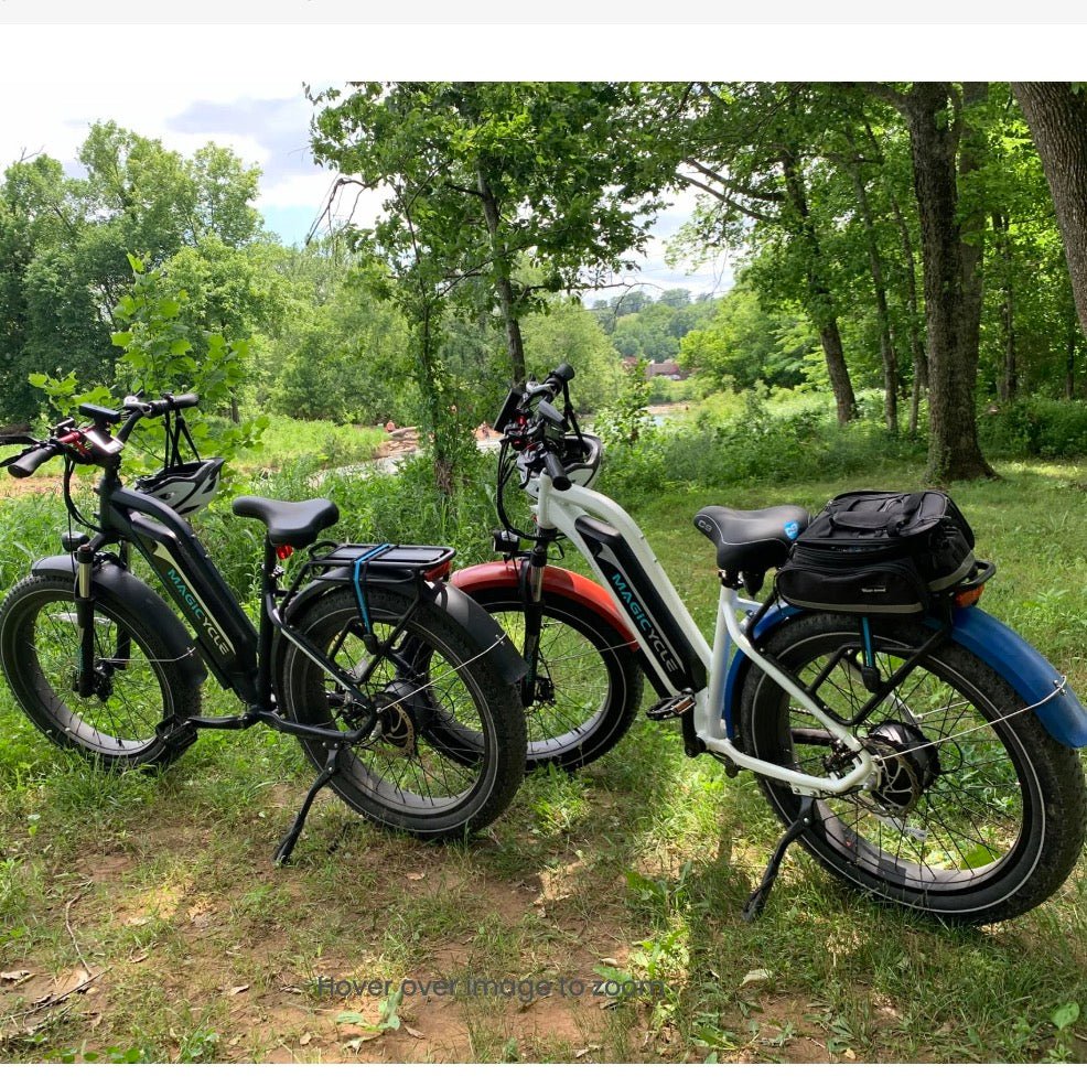 MAGICYCLE Cruiser Pro Mid ST Fat Tire Electric Bikes Pearl White 14