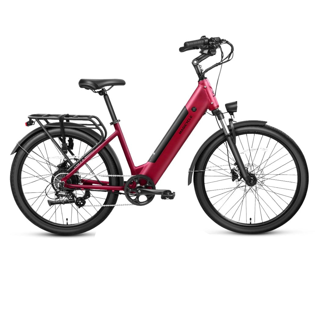 MAGICYCLE CT-1 Commuter Torque Sensor Commuter Electric Bikes Maroon 1