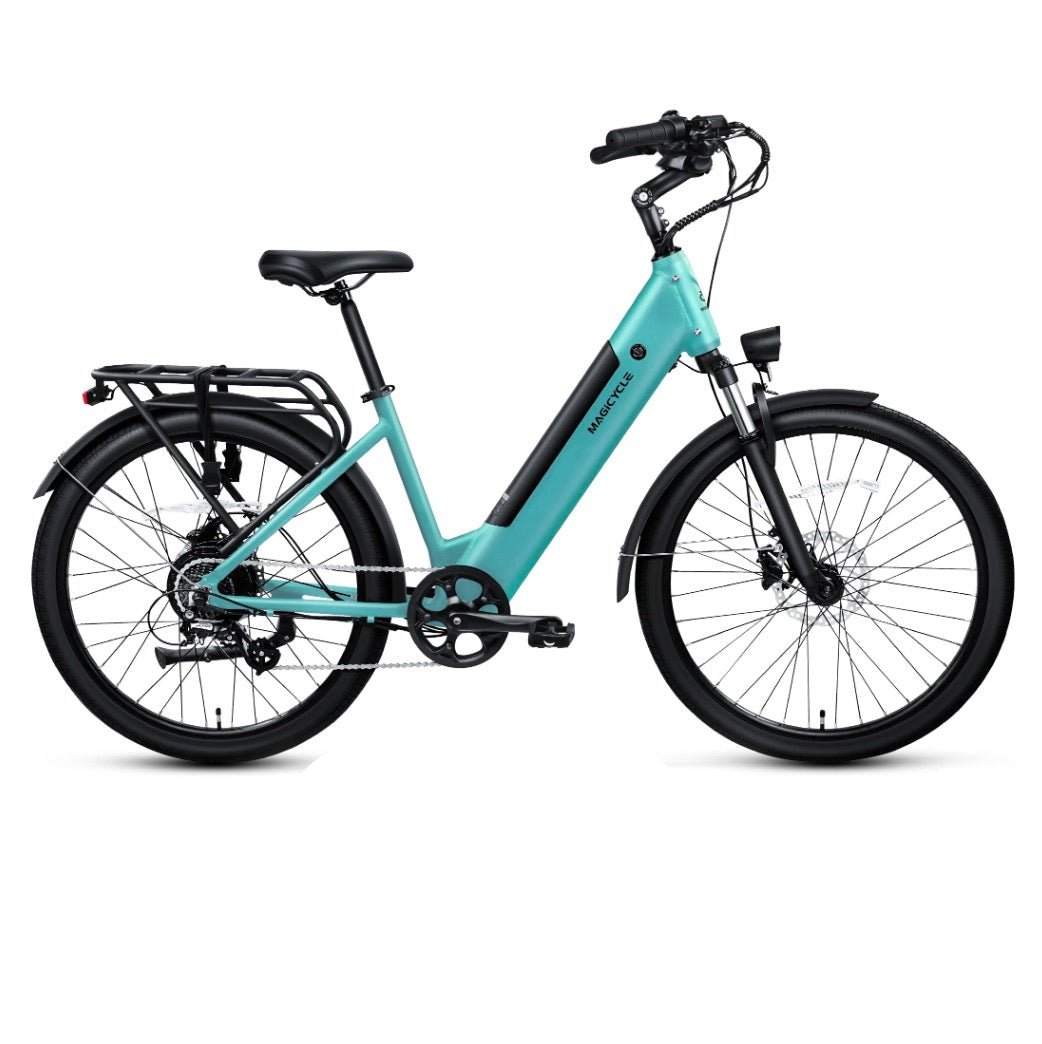 MAGICYCLE CT-1 Commuter Torque Sensor Commuter Electric Bikes Tiffany Blue 24