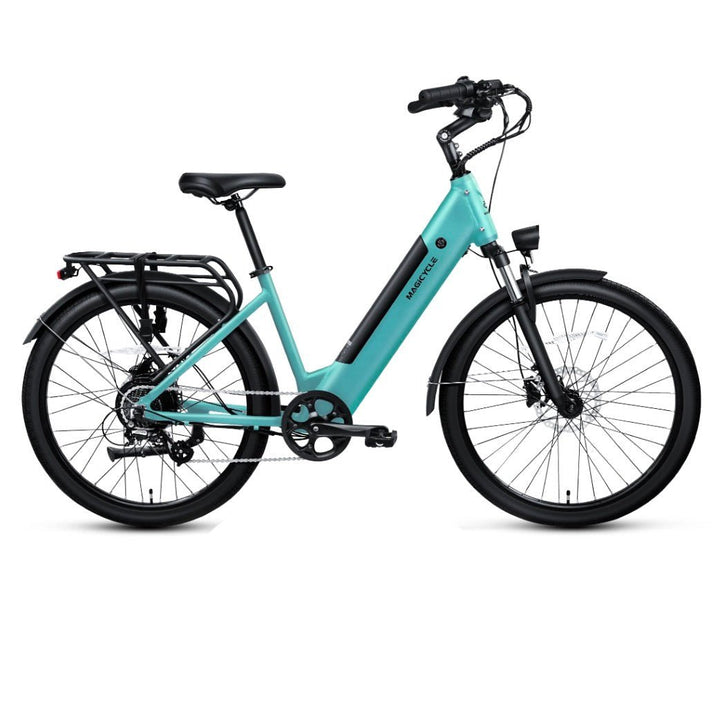 MAGICYCLE CT-1 Commuter Torque Sensor Commuter Electric Bikes Tiffany Blue 24