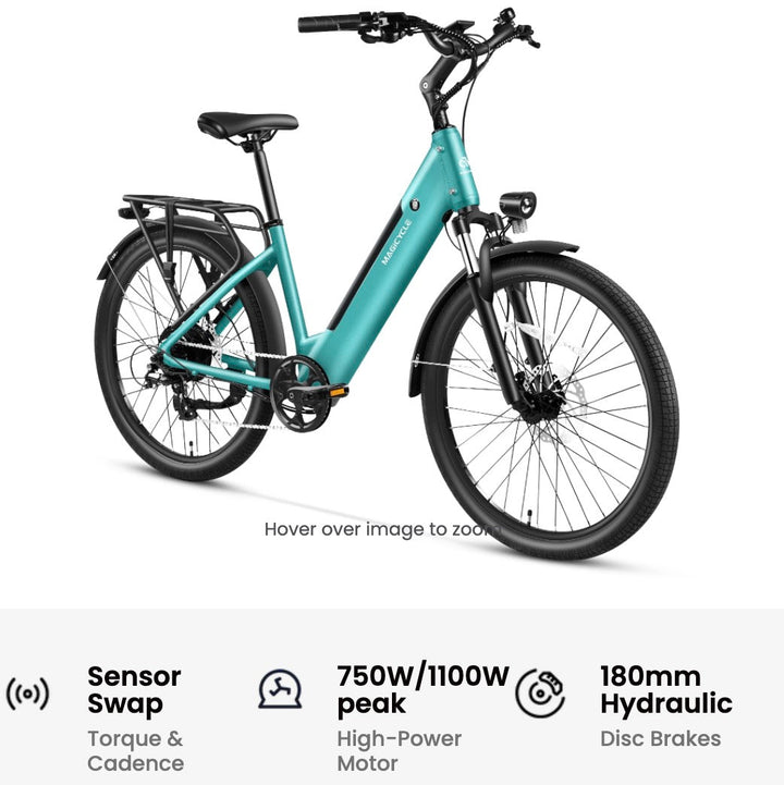 MAGICYCLE CT-1 Commuter Torque Sensor Commuter Electric Bikes Maroon 15