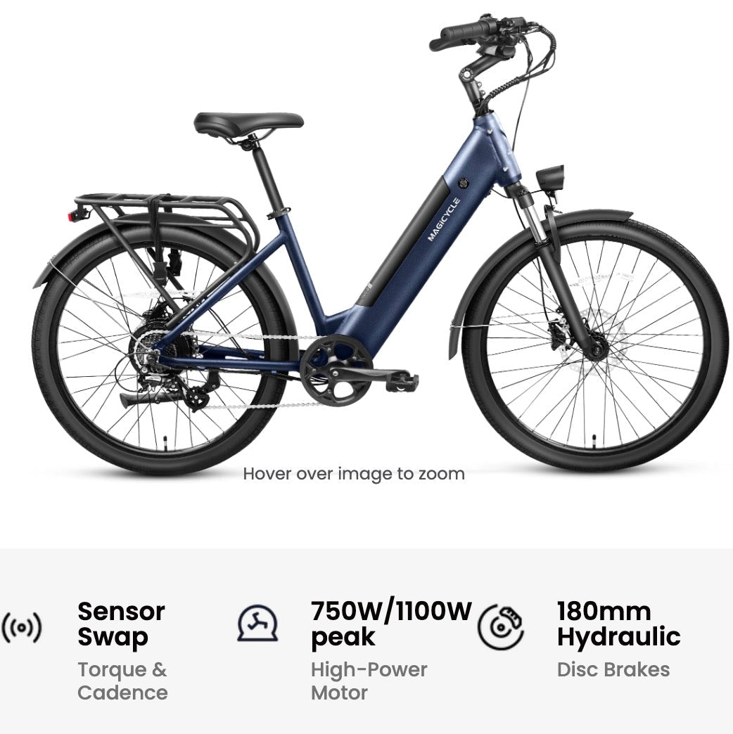 MAGICYCLE CT-1 Commuter Torque Sensor Commuter Electric Bikes Maroon 8