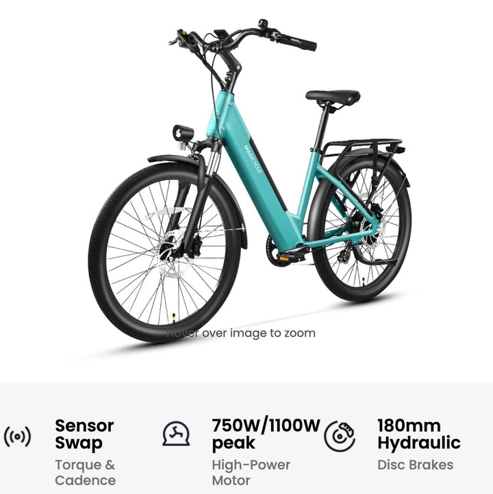 MAGICYCLE CT-1 Commuter Torque Sensor Commuter Electric Bikes Maroon 20