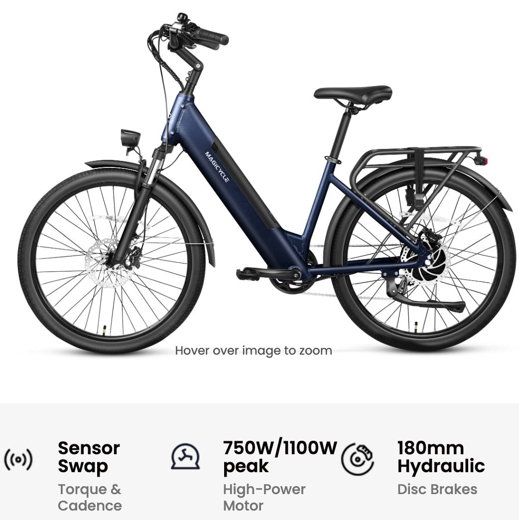 MAGICYCLE CT-1 Commuter Torque Sensor Commuter Electric Bikes Maroon 13