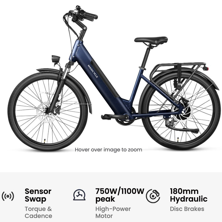 MAGICYCLE CT-1 Commuter Torque Sensor Commuter Electric Bikes Maroon 13