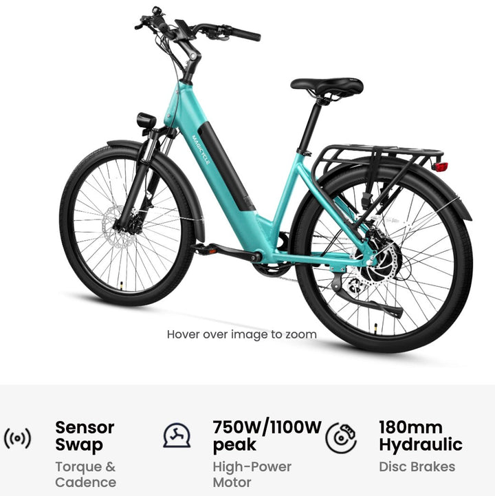 MAGICYCLE CT-1 Commuter Torque Sensor Commuter Electric Bikes Maroon 22