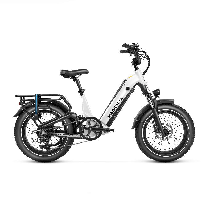 Magicycle Deer 2.0 ST Full Suspension Fat Tire Electric Bikes Pearl White 32
