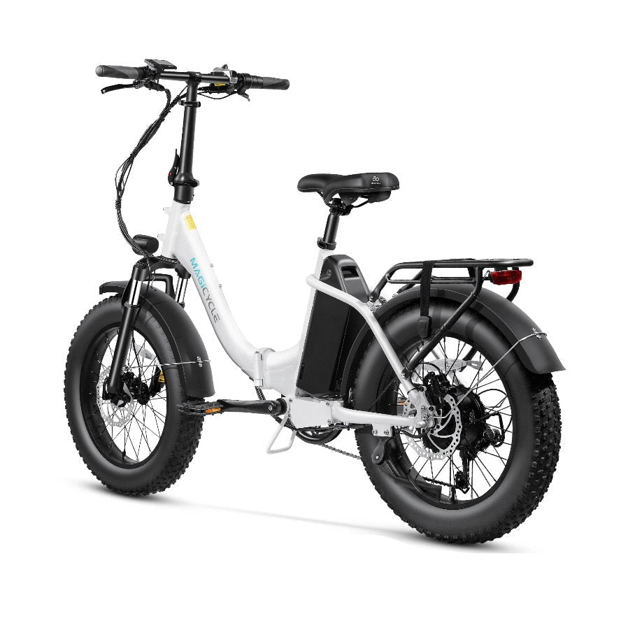 MAGICYCLE Jaguarundi 2.0 Folding ST Step-Thru Electric Bikes Pearl White 12