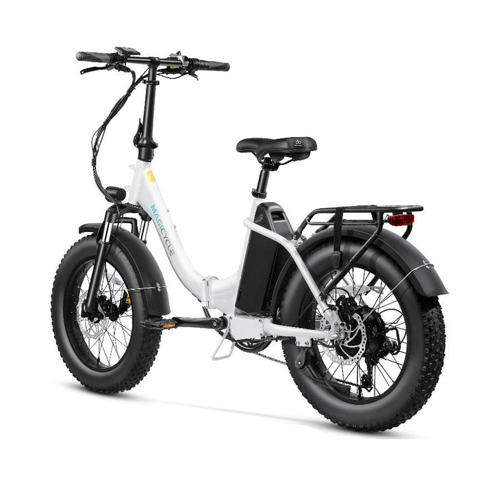 MAGICYCLE Jaguarundi 2.0 Folding ST Step-Thru Electric Bikes Pearl White 12
