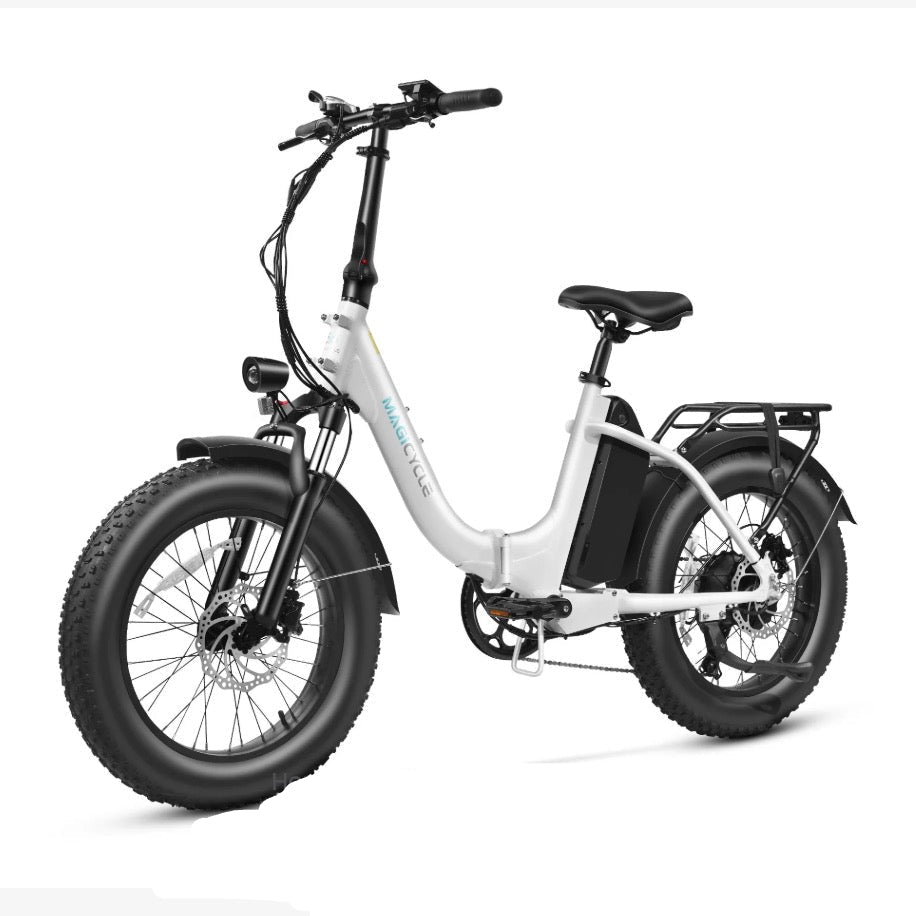 MAGICYCLE Jaguarundi 2.0 Folding ST Step-Thru Electric Bikes Pearl White 9