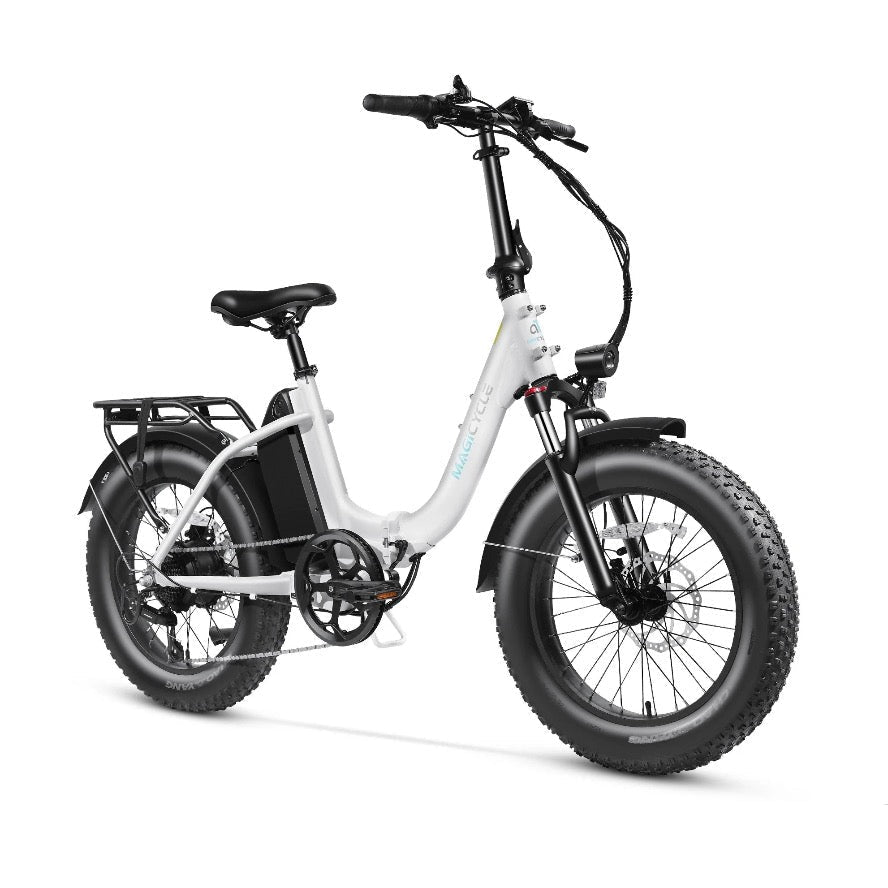 MAGICYCLE Jaguarundi 2.0 Folding ST Step-Thru Electric Bikes Pearl White 11