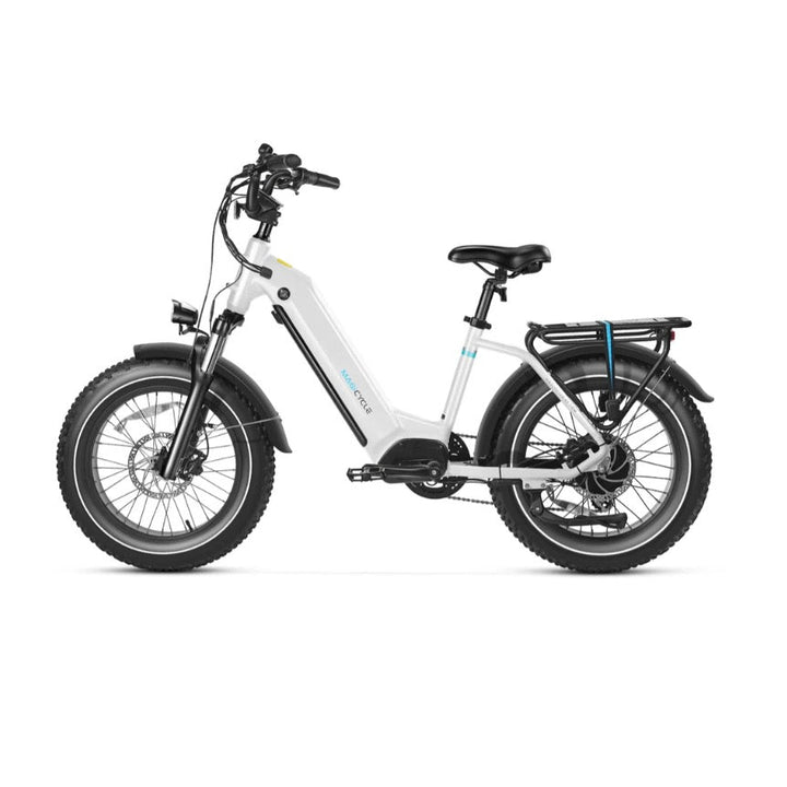 MAGICYCLE Ocelot Pro 2.0 Torque Sensor Fat Tire Electric Bikes Pearl White 26