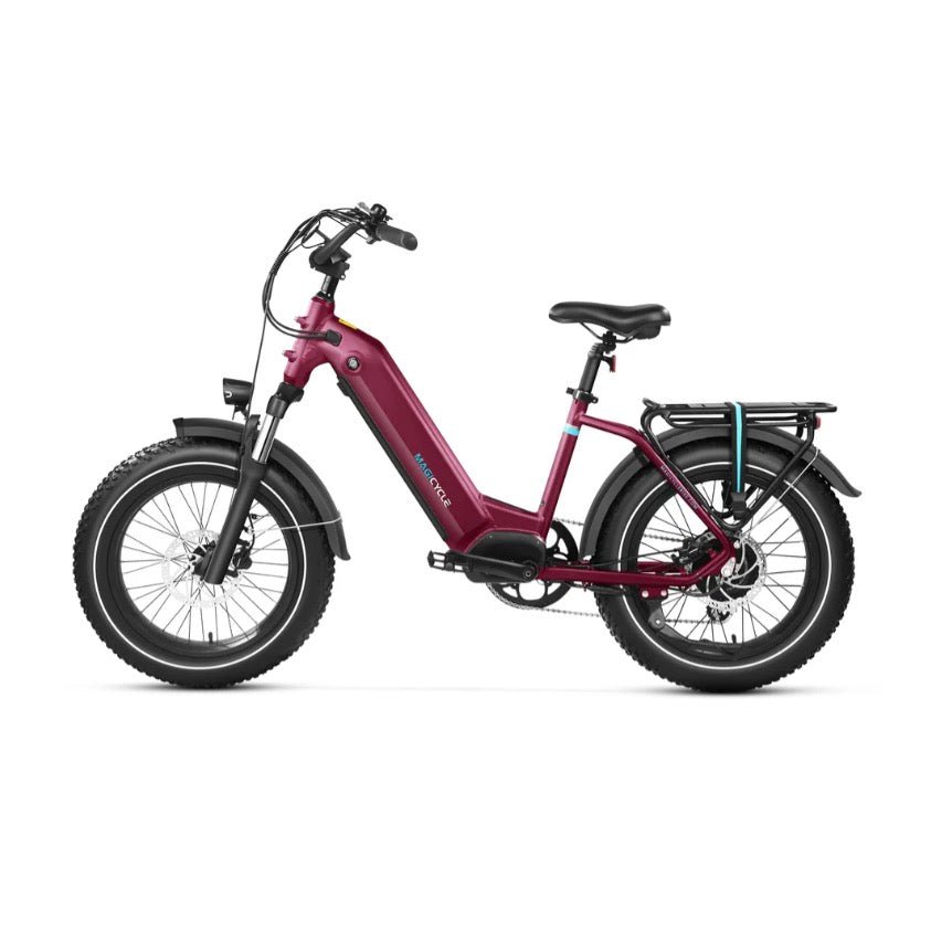 MAGICYCLE Ocelot Pro 2.0 Torque Sensor Fat Tire Electric Bikes Maroon 24