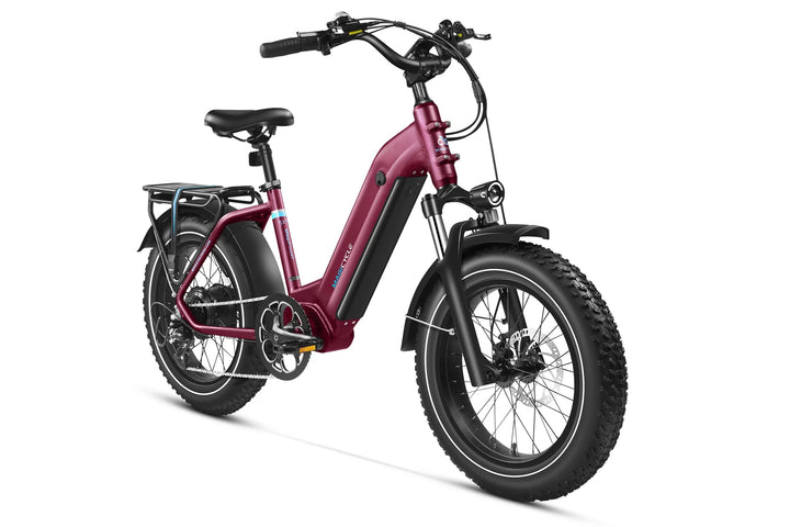 MAGICYCLE Ocelot Pro 2.0 Torque Sensor Fat Tire Electric Bikes Maroon 12