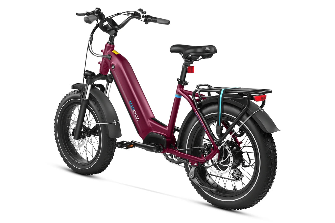 MAGICYCLE Ocelot Pro 2.0 Torque Sensor Fat Tire Electric Bikes Maroon 14