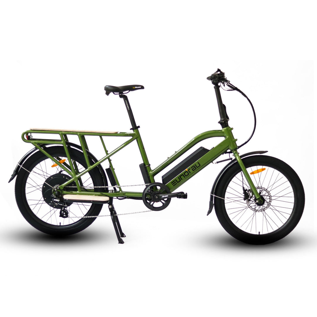 MAX-CARGO 2.0 Long Tail Cargo Ebike Cargo Electric Bikes Green 1