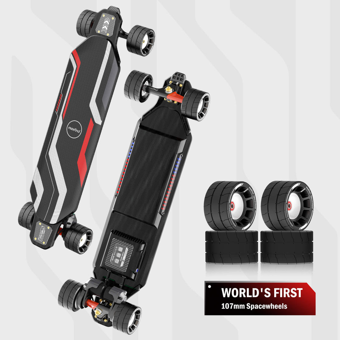 MAXFIND CYBER MAX| High Performance, Flexible Deck, RGB E-Skateboard Electric Skateboards CYBER MAX X (107mm Spacewheels) 8