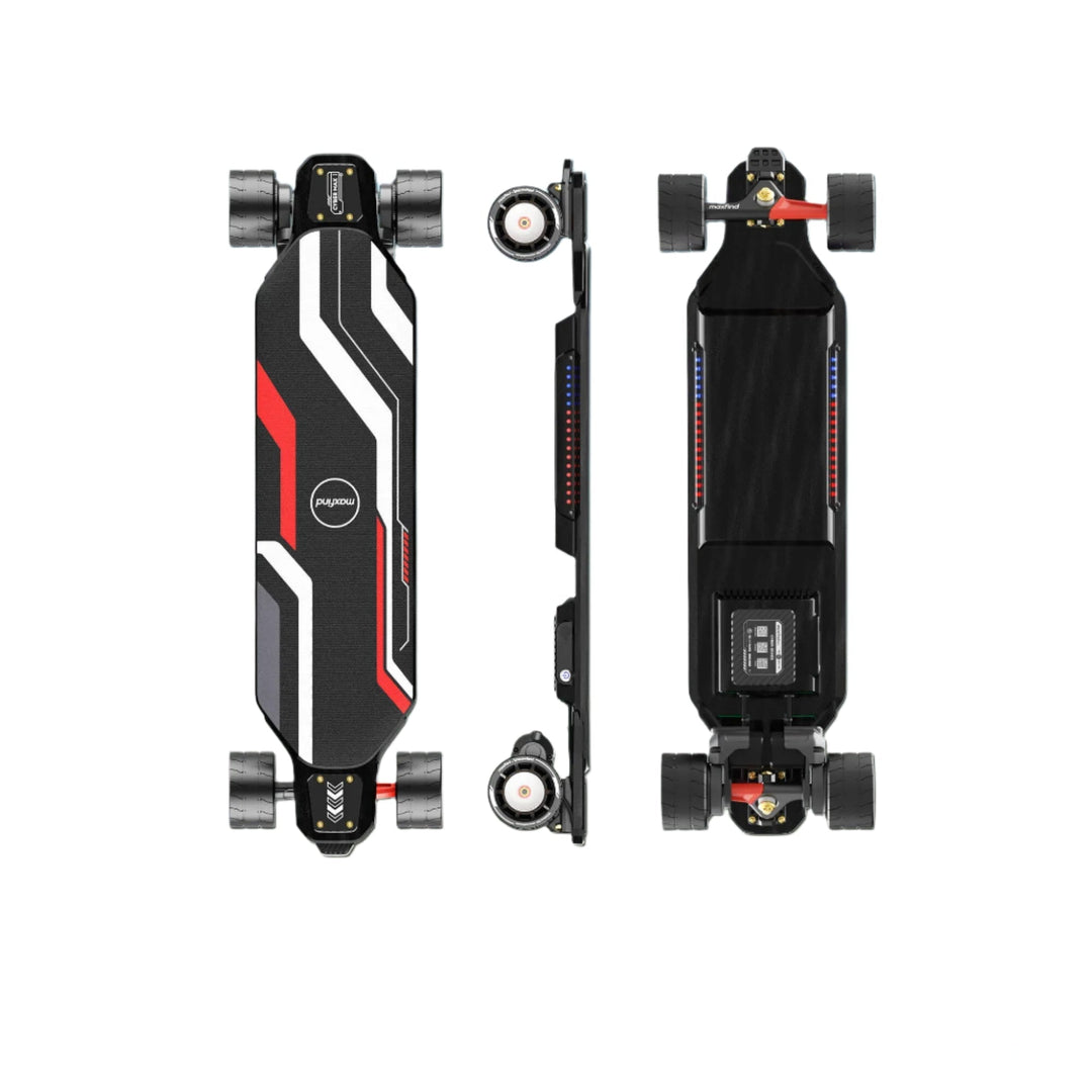 MAXFIND CYBER MAX| High Performance, Flexible Deck, RGB E-Skateboard Electric Skateboards CYBER MAX X (107mm Spacewheels) 4