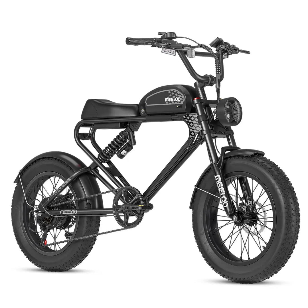 MEELOD DK300PLUS Moped Style E-Bike Moped-Style Electric Bikes Black 2