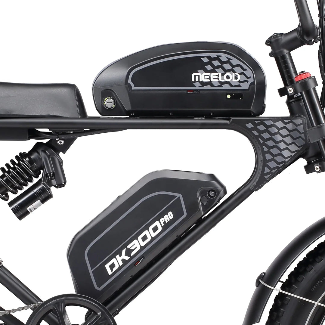 MEELOD DK300PRO Dual Battery Moped Style E-Bike Moped-Style Electric Bikes Black 6