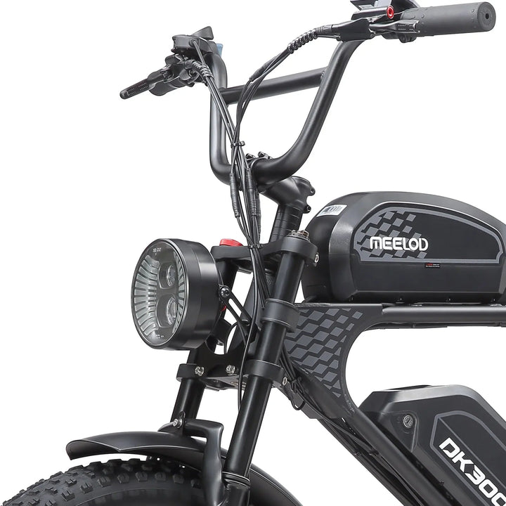 MEELOD DK300PRO Dual Battery Moped Style E-Bike Moped-Style Electric Bikes Black 4